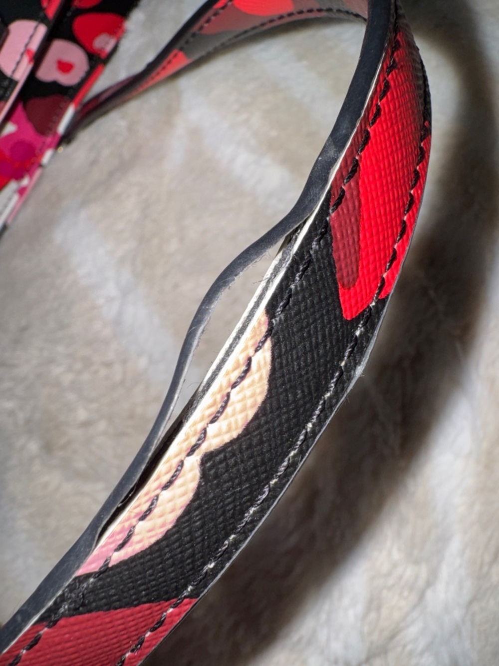 kate spade Black Floral Tote Bag with Pink and Red Accents - Picture 12 of 13